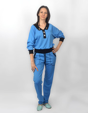 Голубой женский трикотажный костюм СК 210 