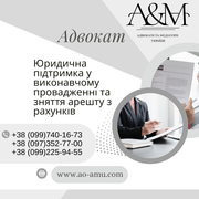 Юридична підтримка у виконавчому провадженні та зняття арешту з рахунк